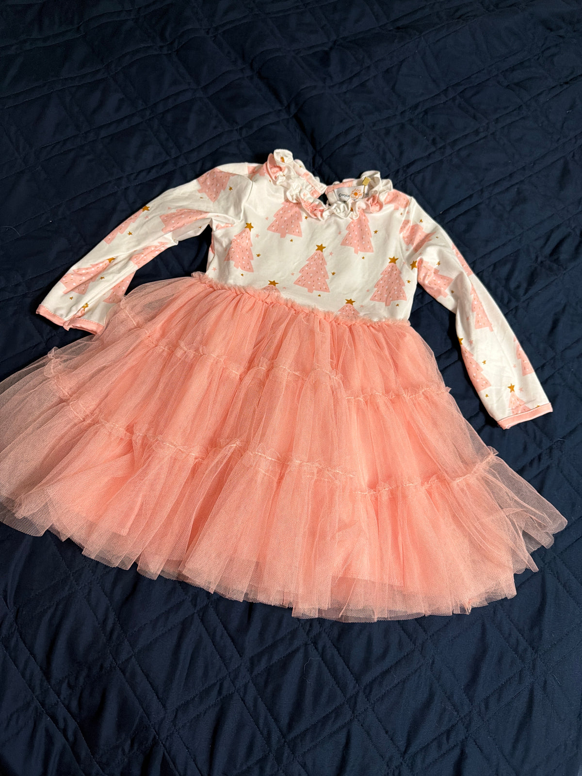 Pink tulle Christmas tree dress 