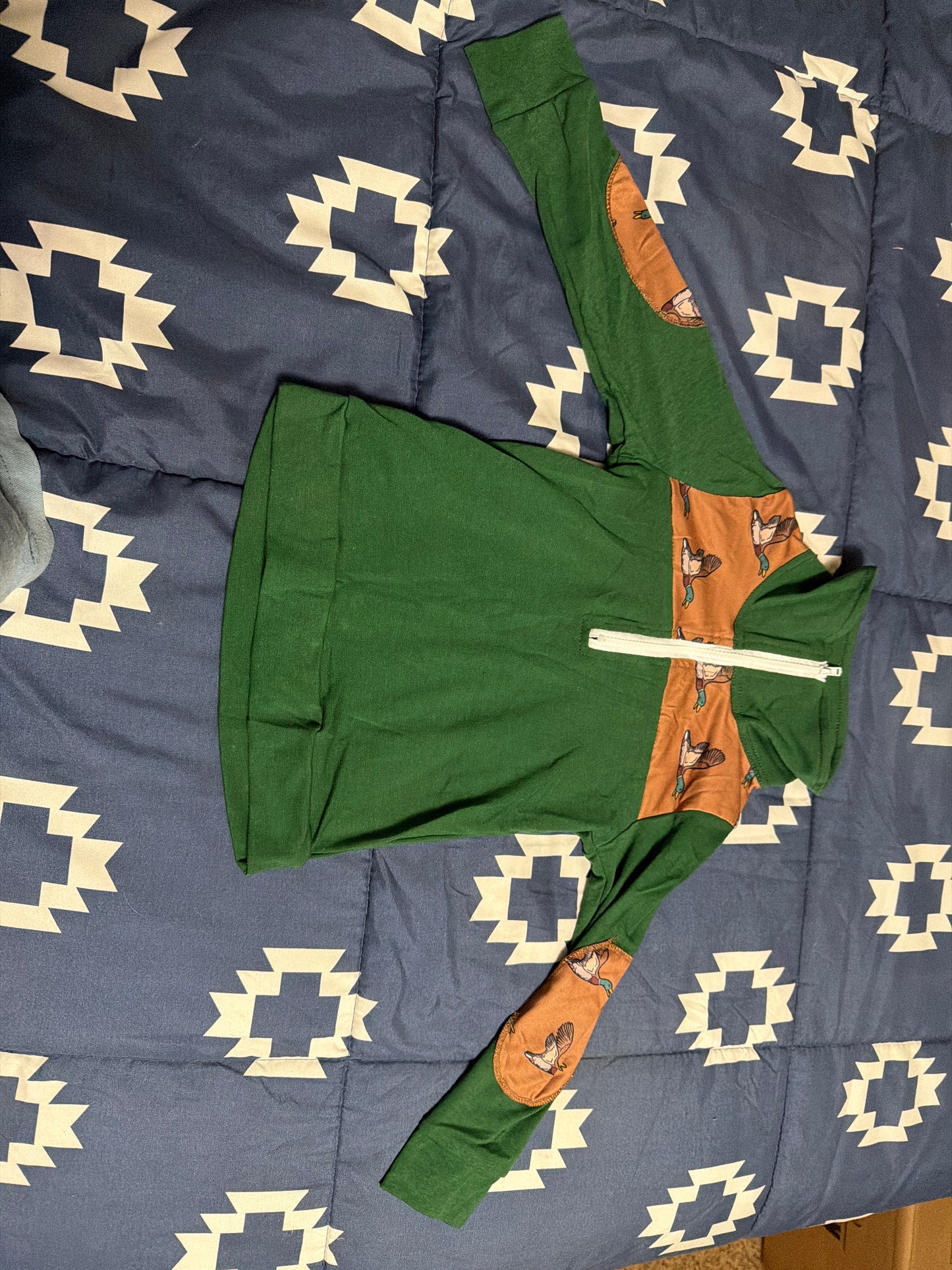 Quarter zip duck jacket