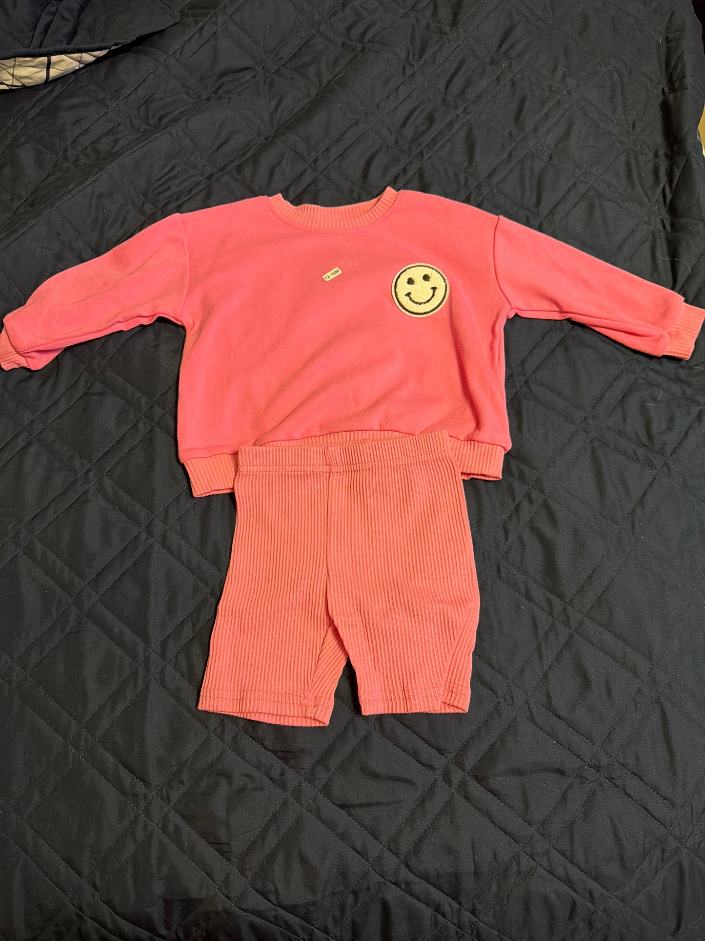 Biker shorts set pink