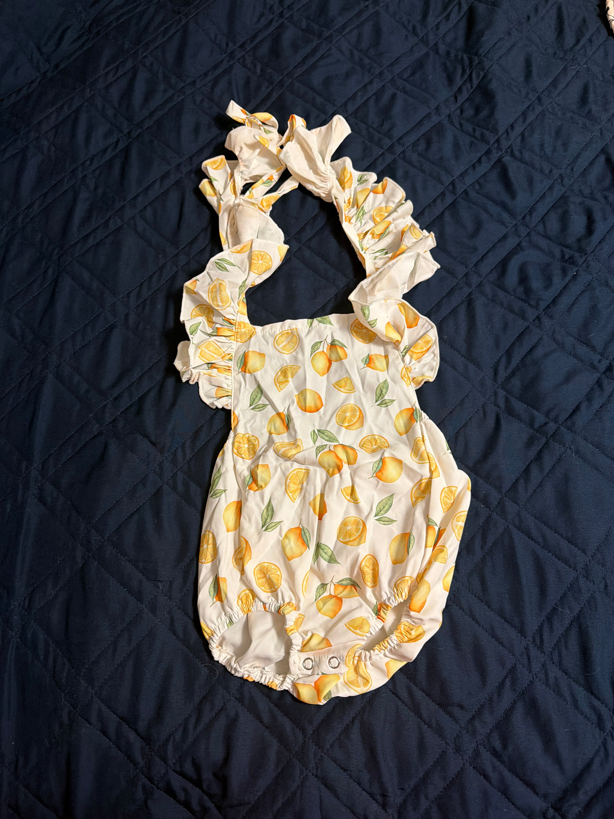 Shiloh ruffle back romper