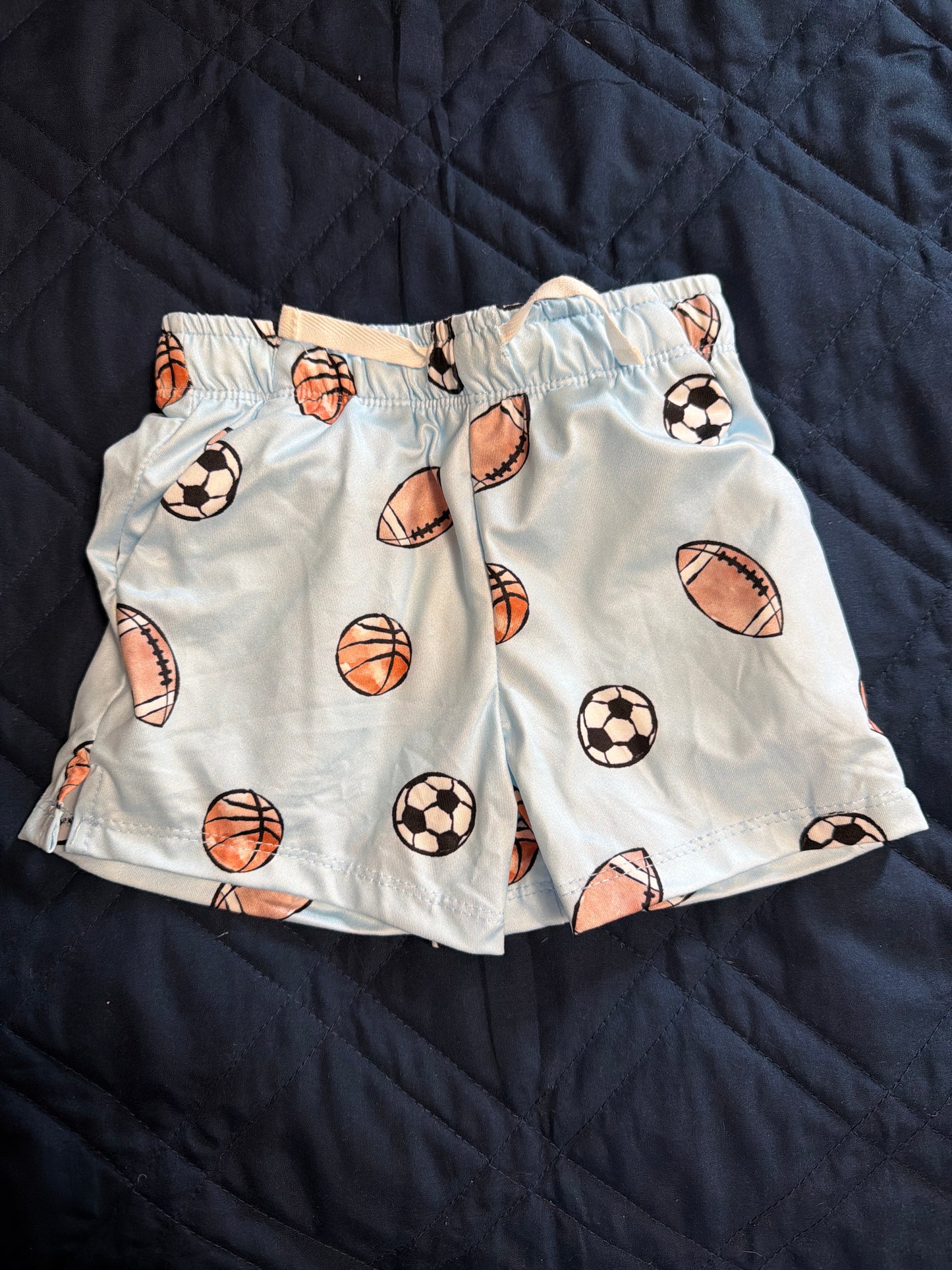 Boys game day on play shorts by Mila Rose