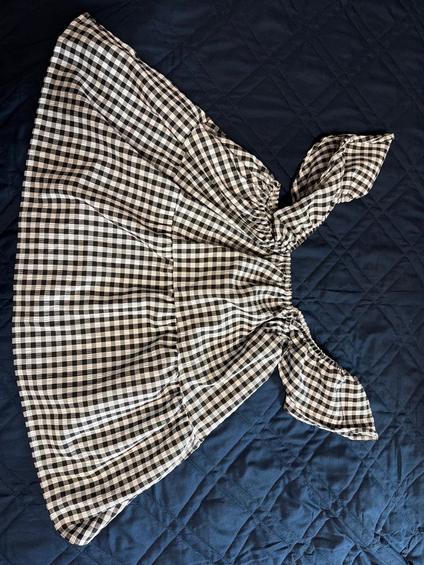 Black and white checkered top