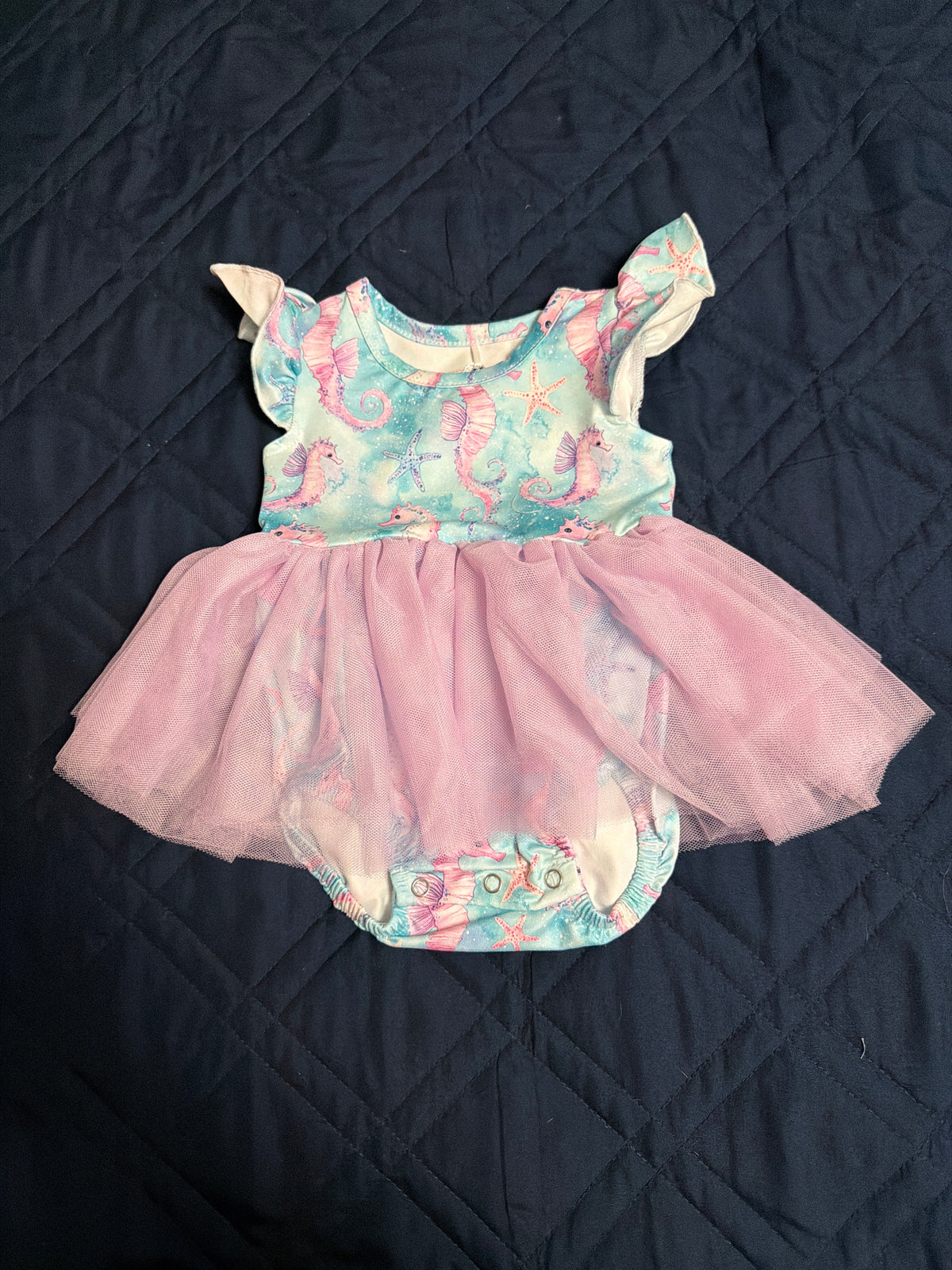 Seahorse love infant romper