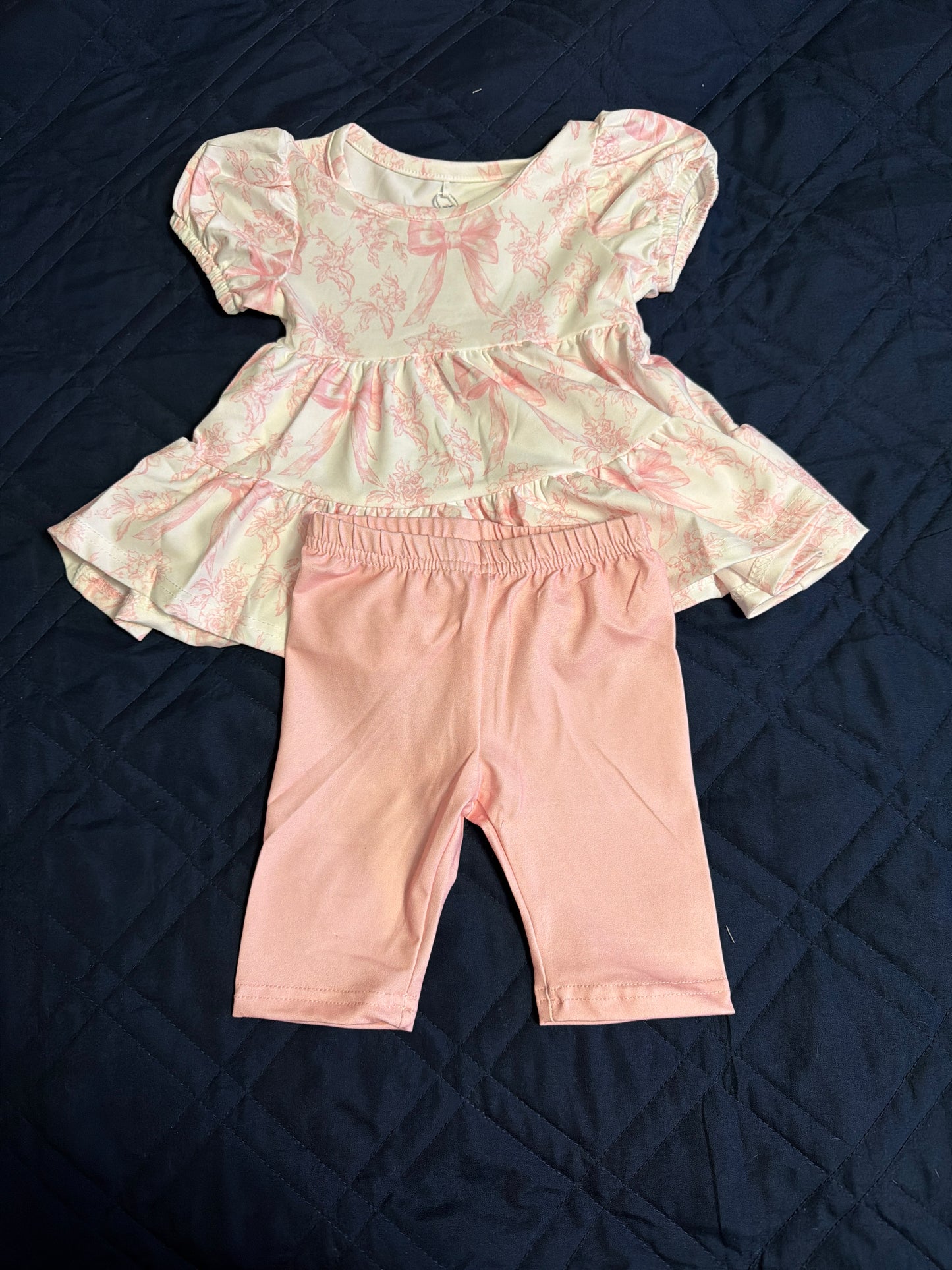 Vintage French fairytale Capri set pink