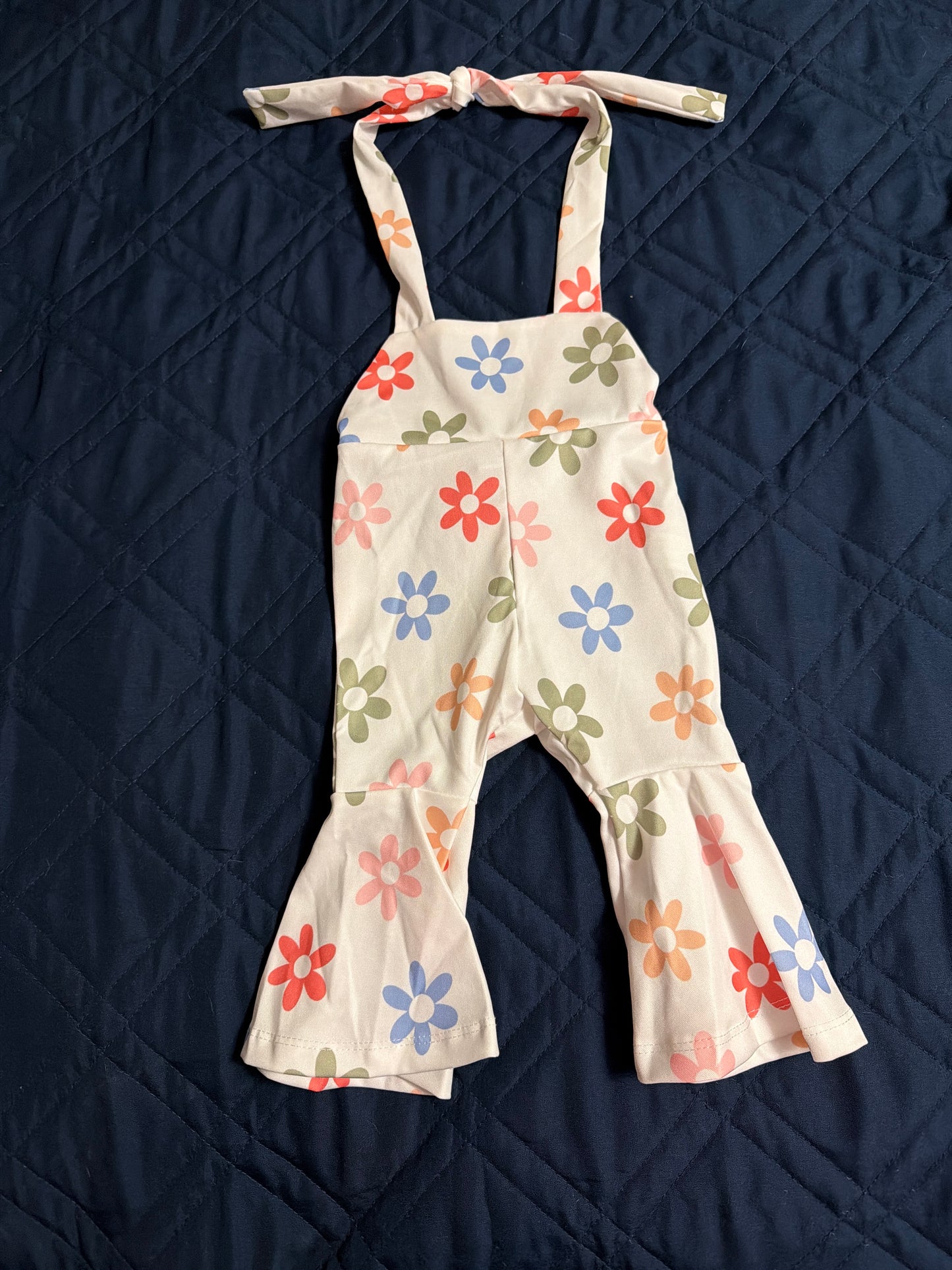 Summer blooms Bell jumpsuit white