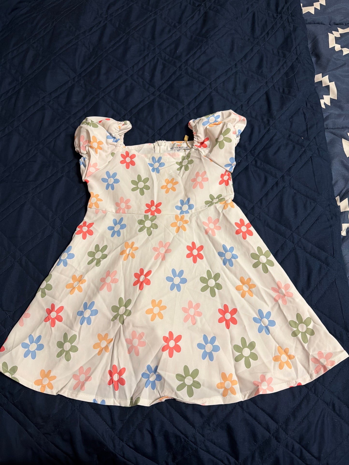 Bra Puff Sleeve Dress white