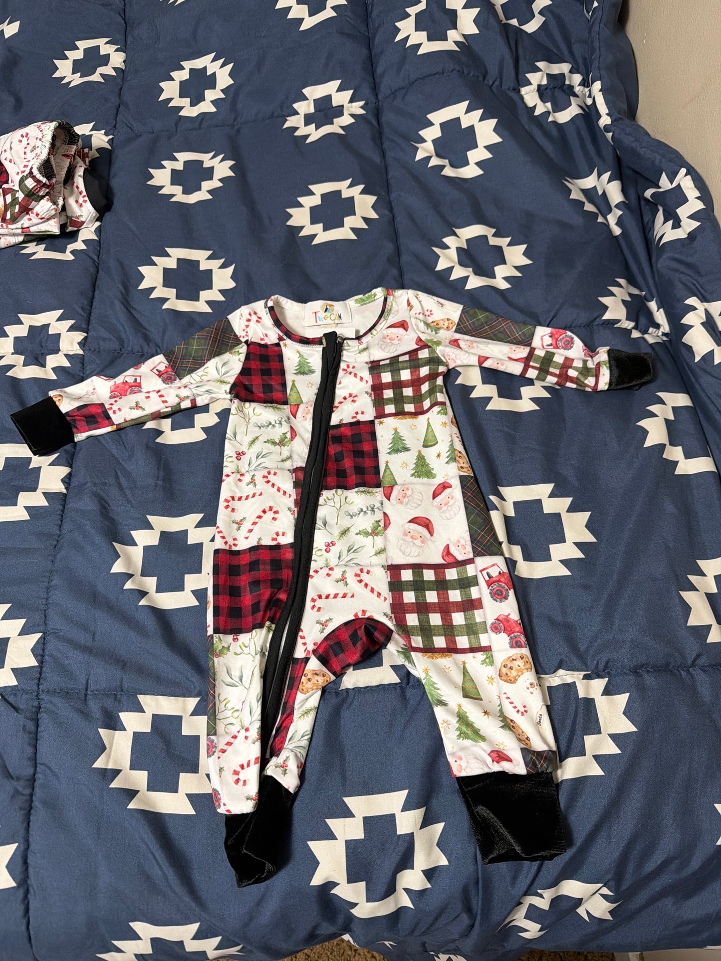 Patchwork Farm romper by toucan ￼