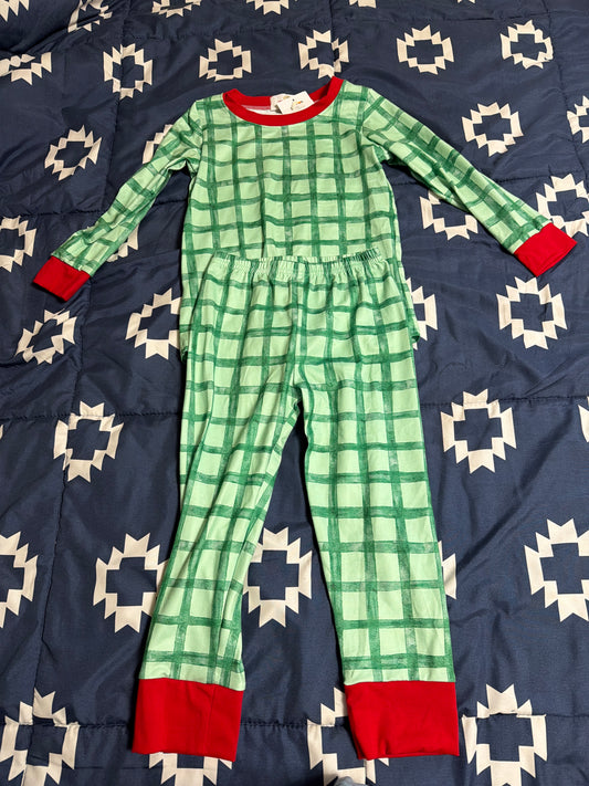 Green plaid set