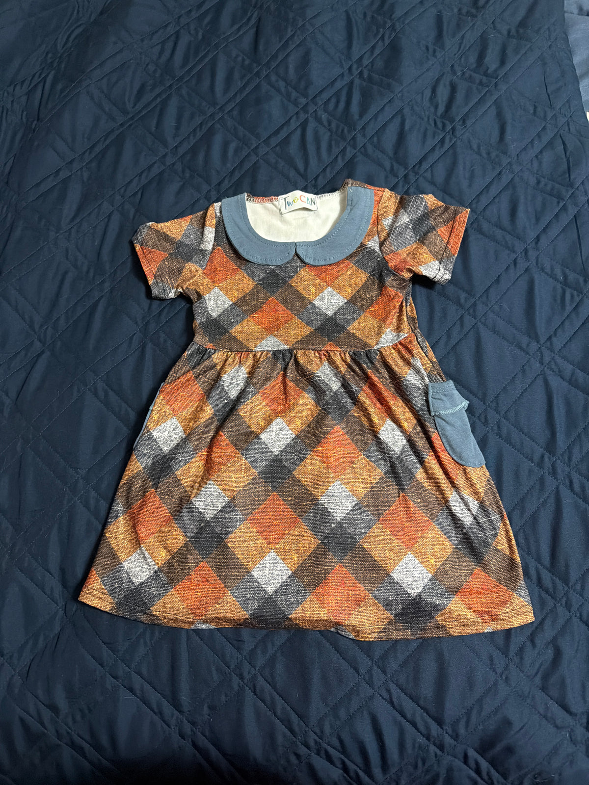 Textured plaid dress
