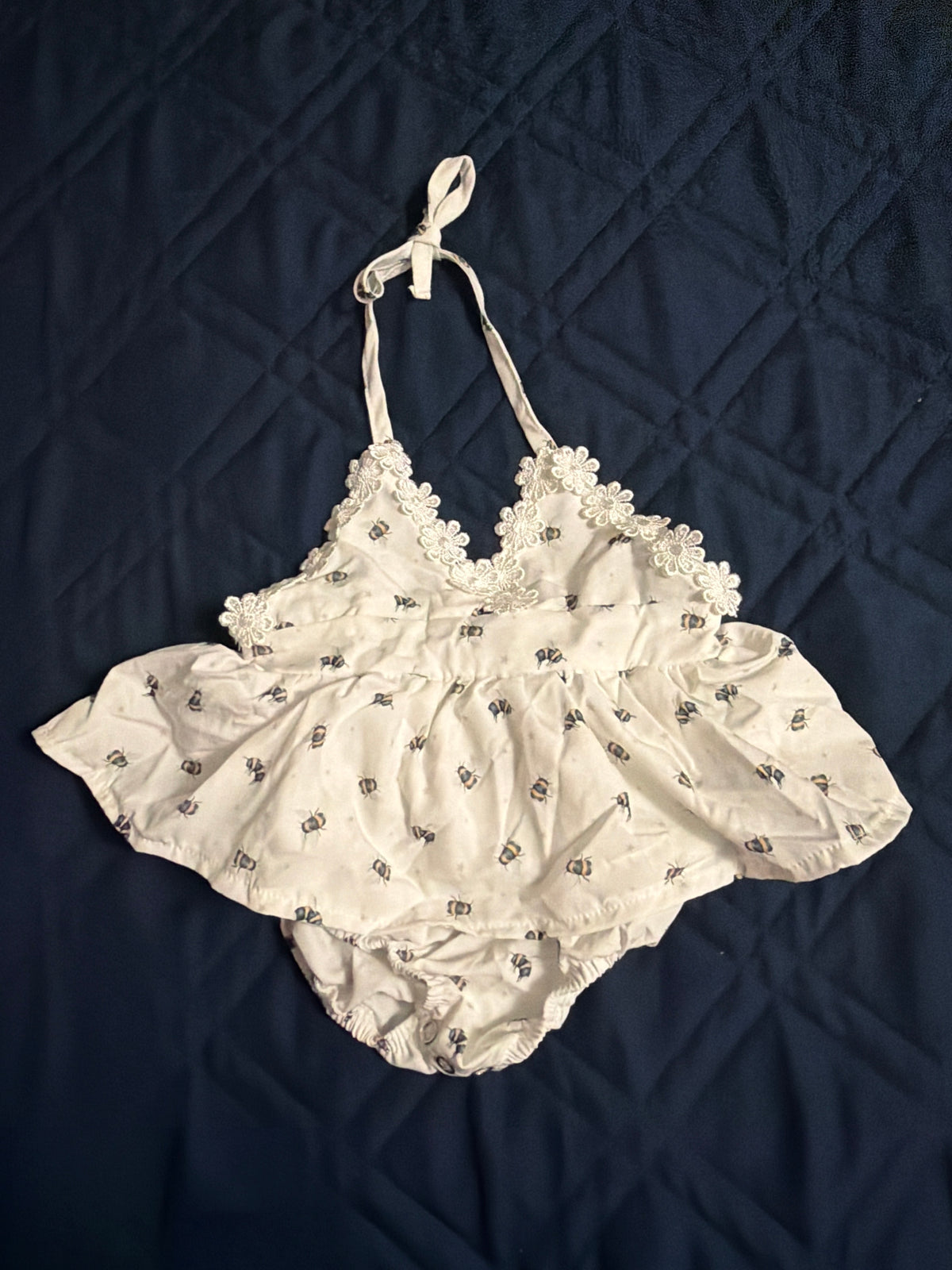 Tillie halter romper white