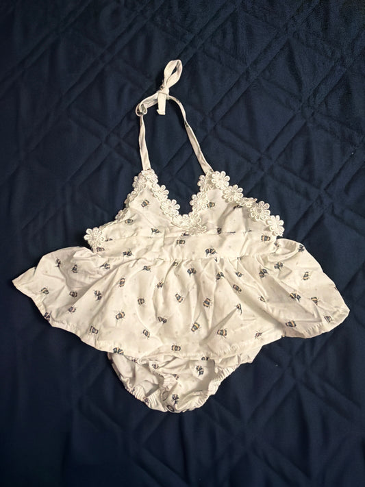 Tillie halter romper white
