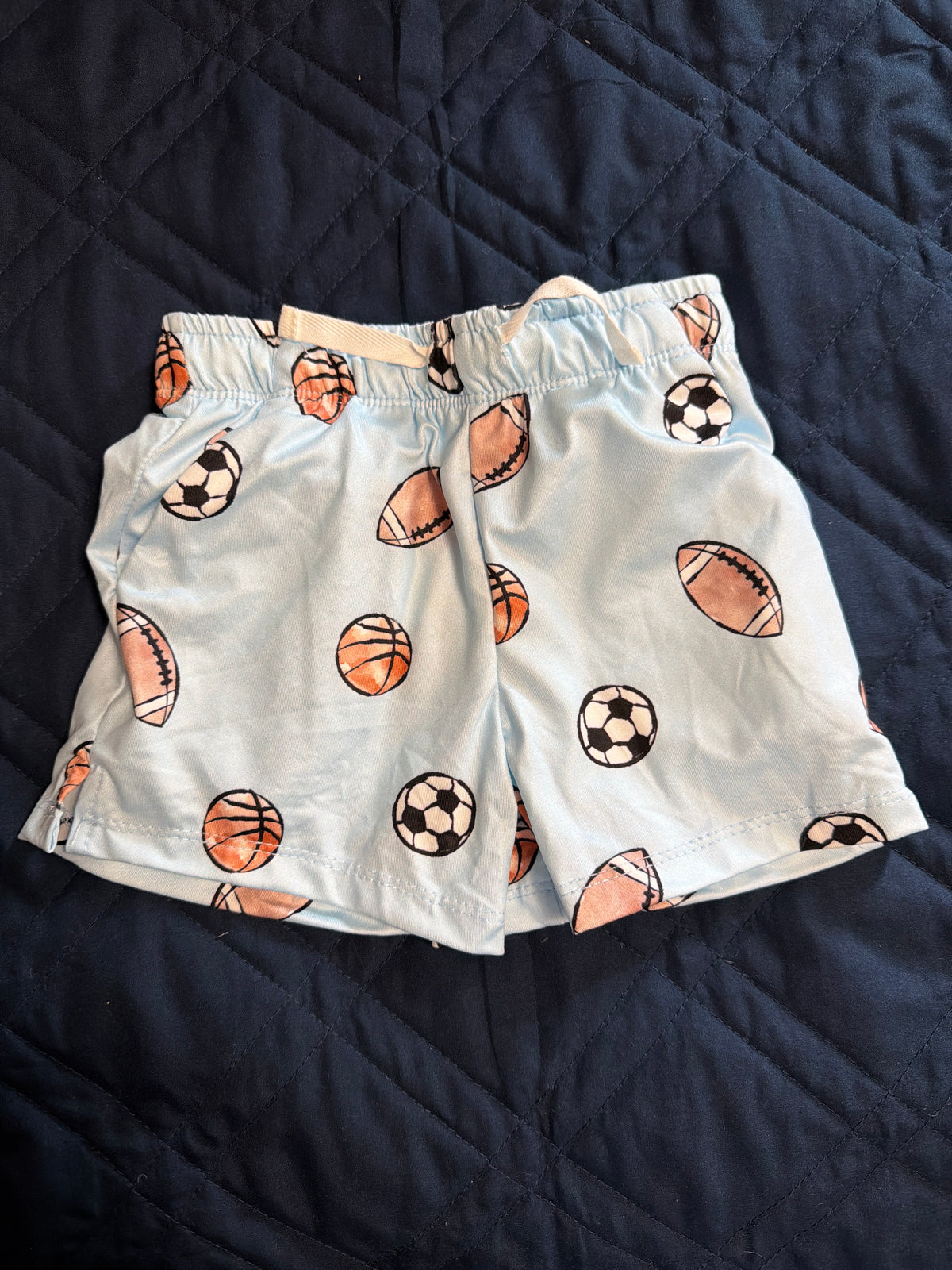 Boys game day on play shorts by Mila Rose