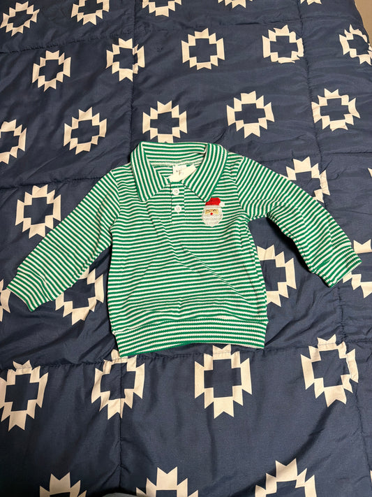 Green striped Santa shirt