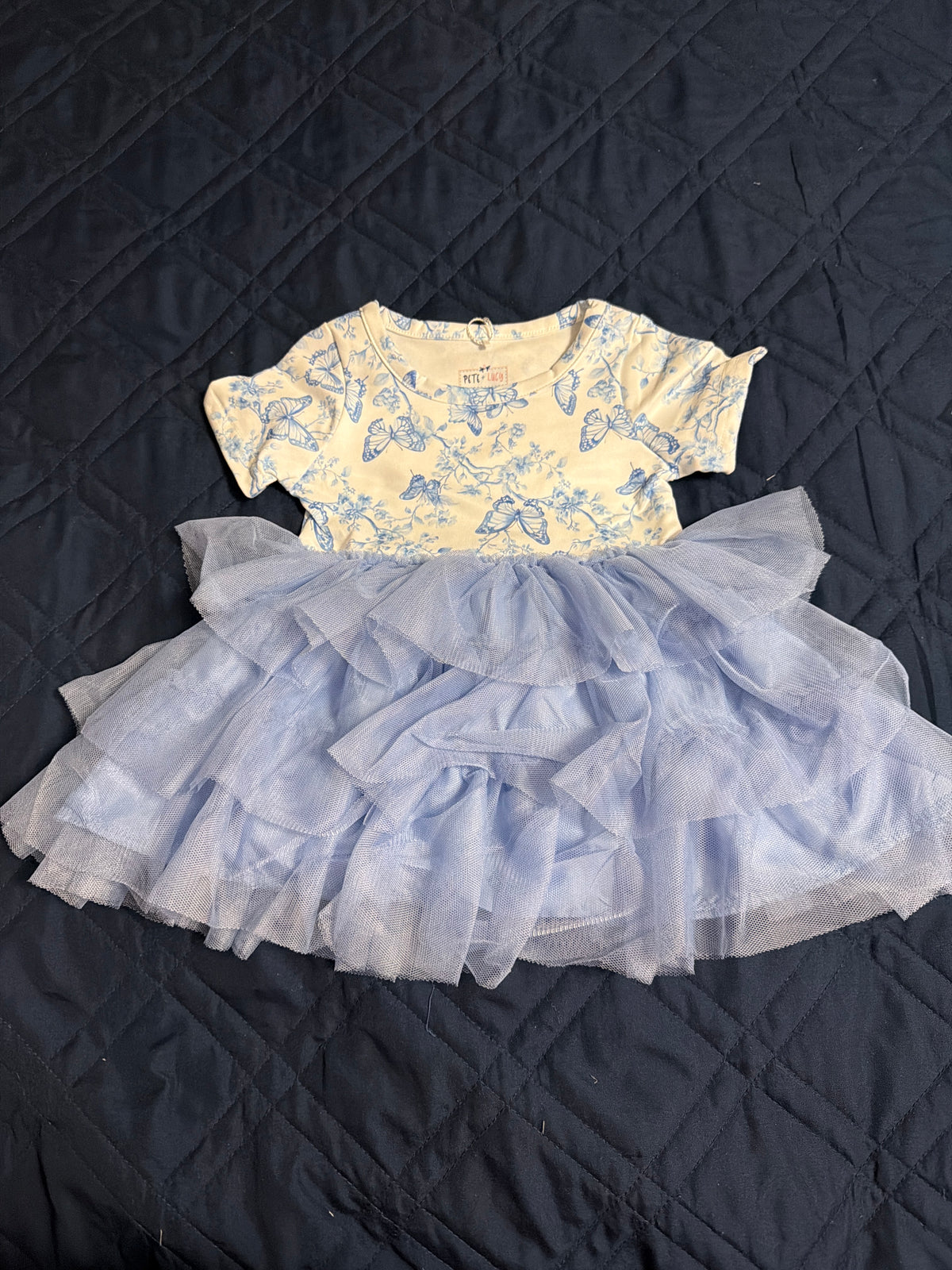 Vintage French fairytale dress blue