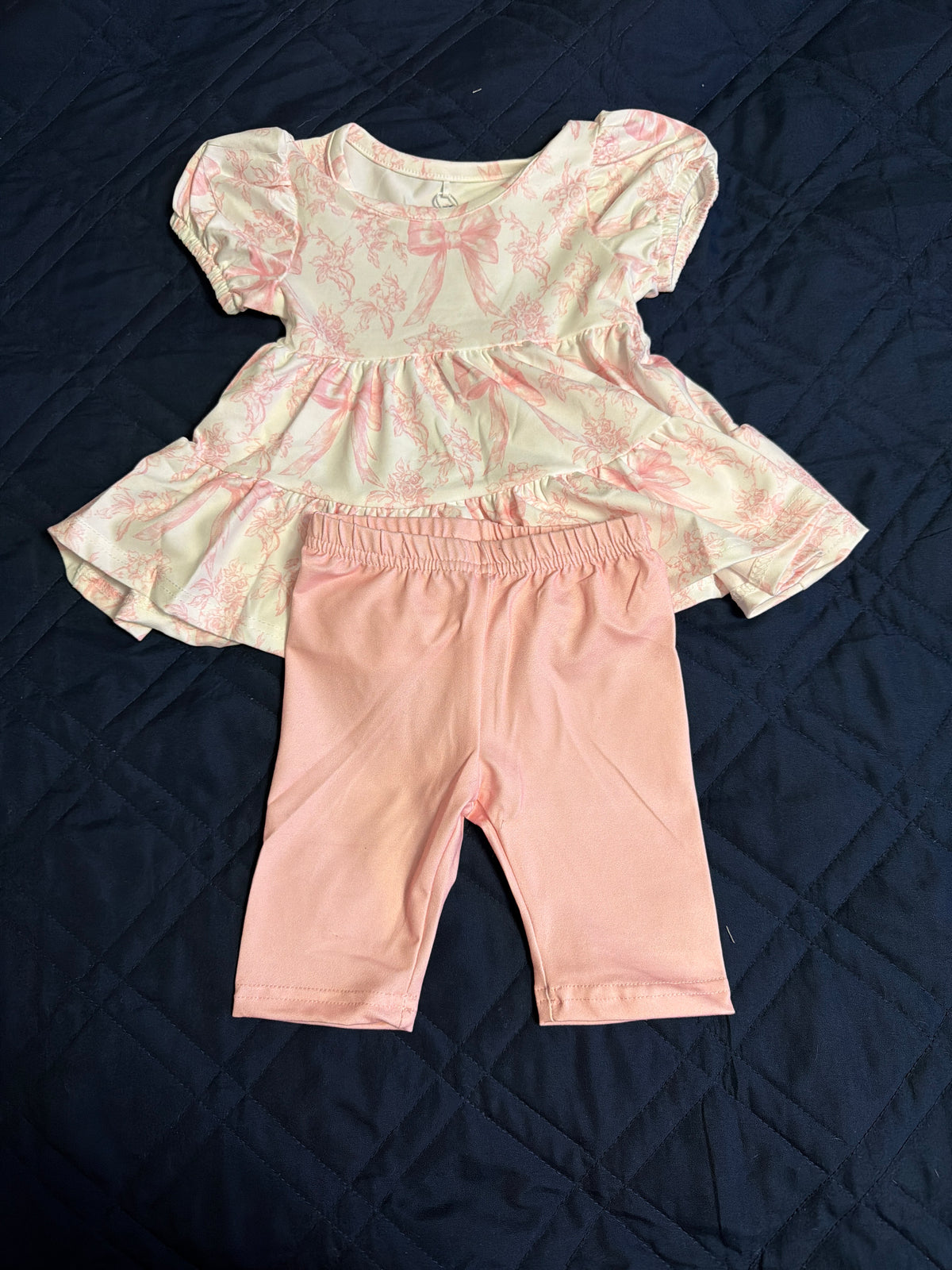 Vintage French fairytale Capri set pink