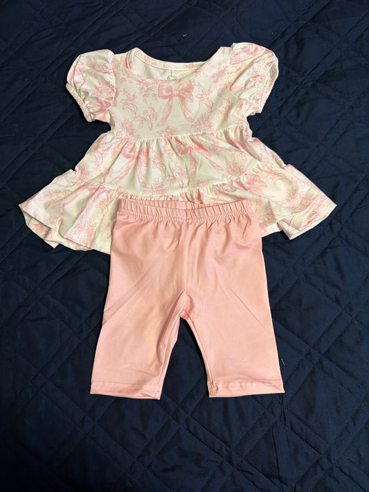 Vintage French fairytale Capri set pink