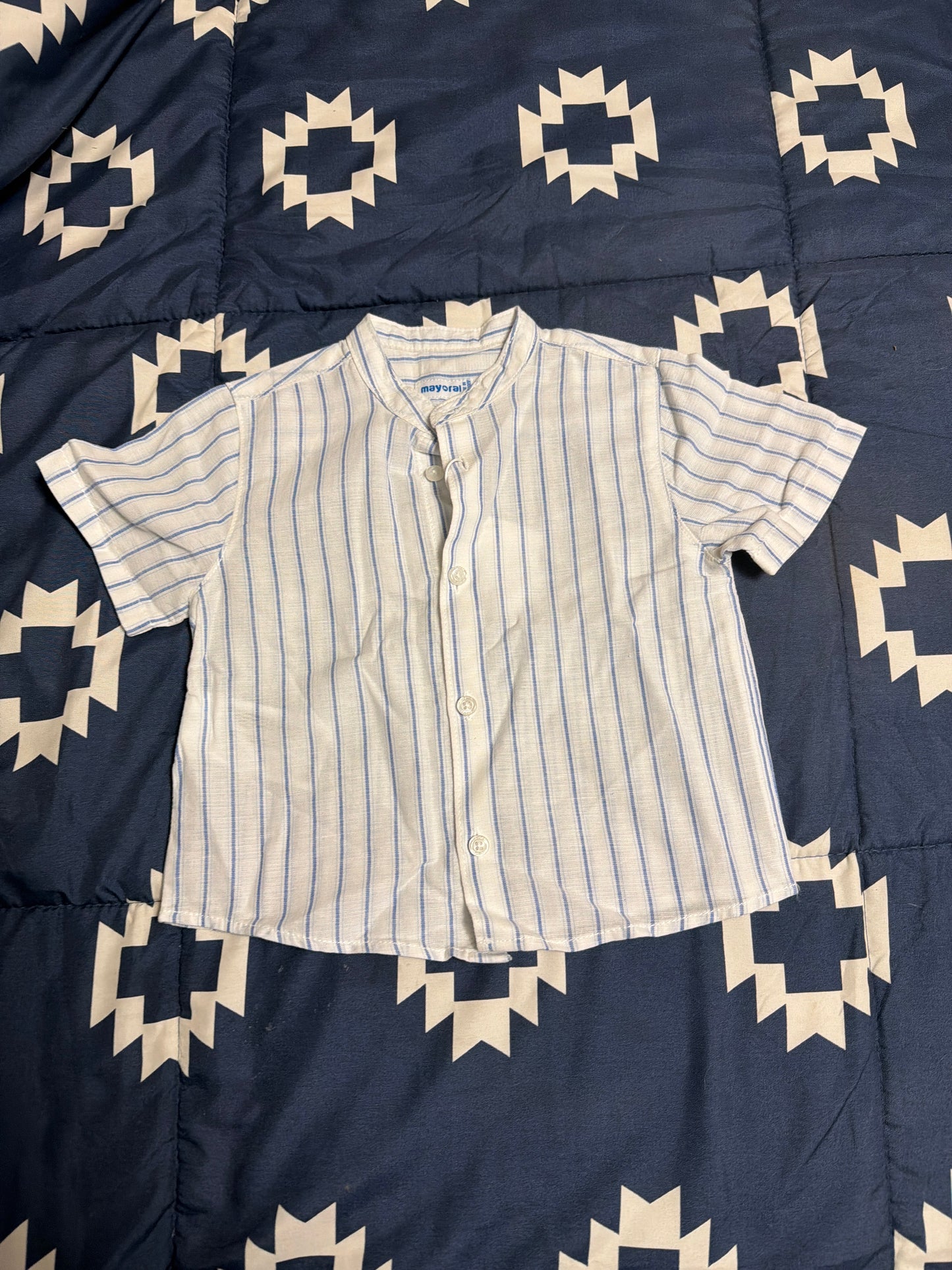 Blue striped shirt