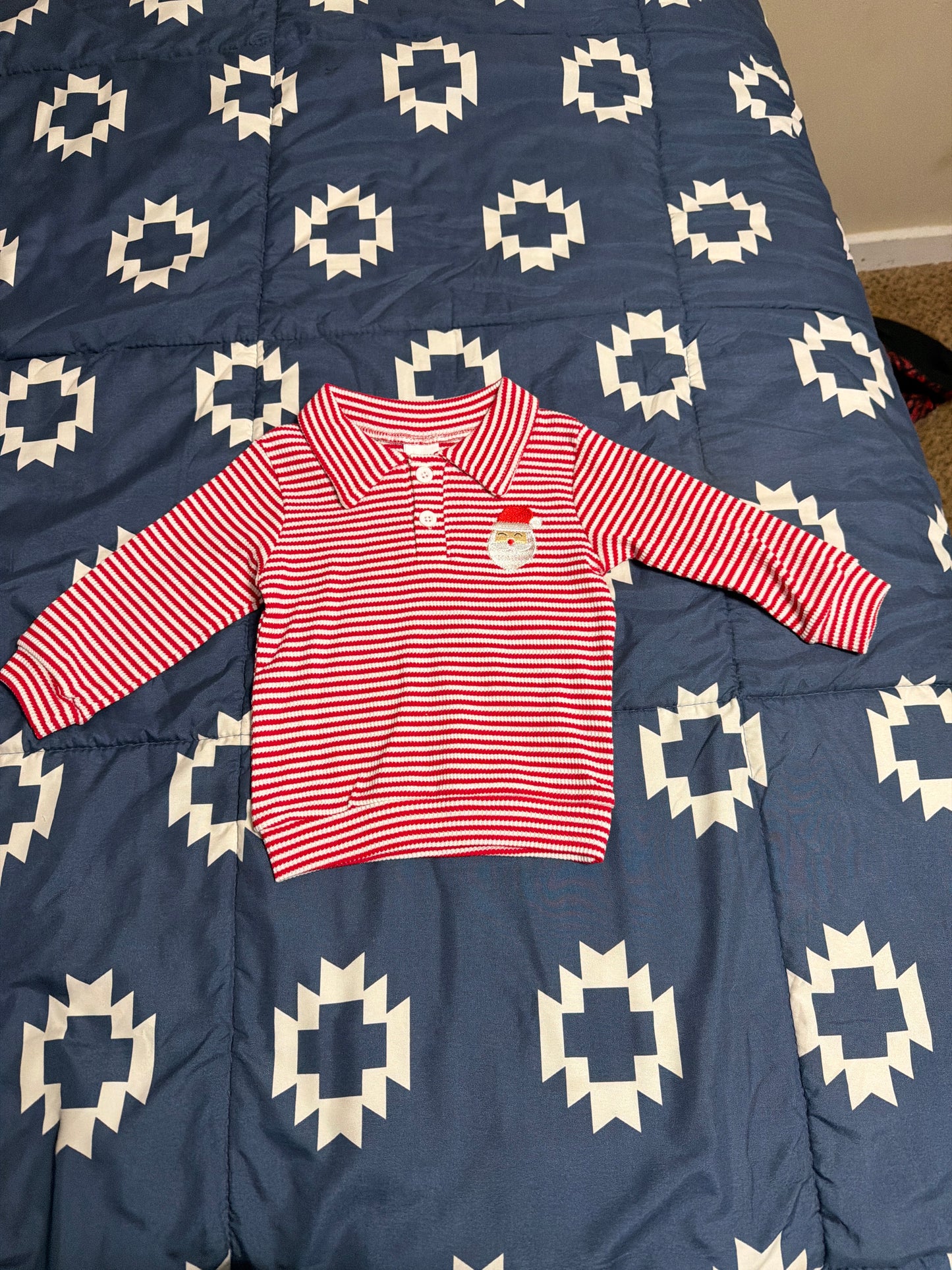 Red striped Santa shirt
