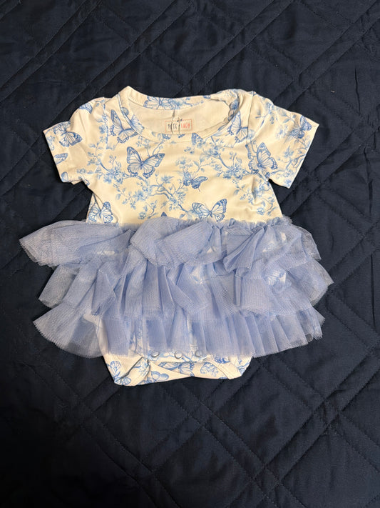 Vintage French fairytale romper blue